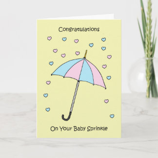 Congratulations on Baby Sprinkle Kort