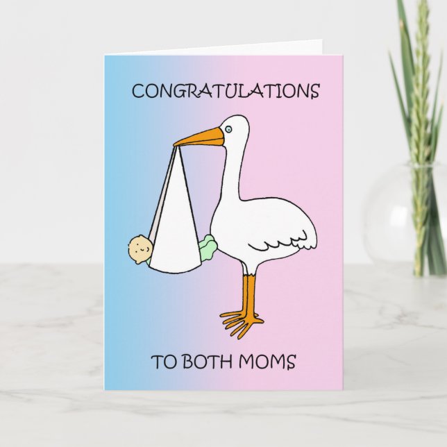 Congratulations on New Baby to Female Couple Kort (Framsida)