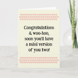Congratulations On Pregnancy, w. Sample Text, Card Kort
