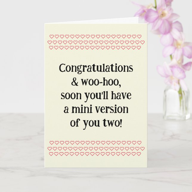 Congratulations On Pregnancy, w. Sample Text, Card Kort (Orkide)