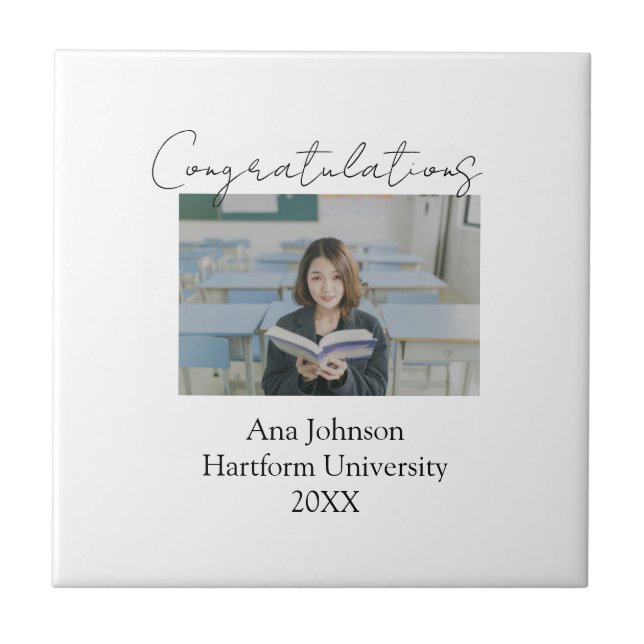 Congratulations photo graduate name university yea kakelplatta (Framsidan)