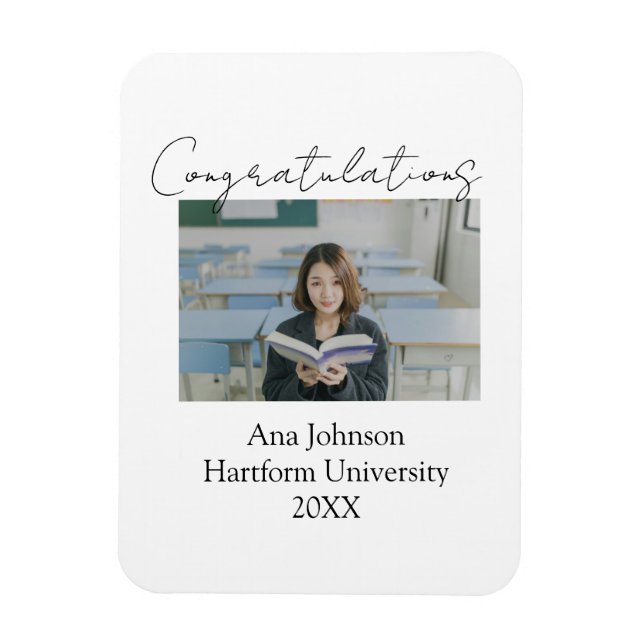 Congratulations photo graduate name university yea magnet (Vertikal)