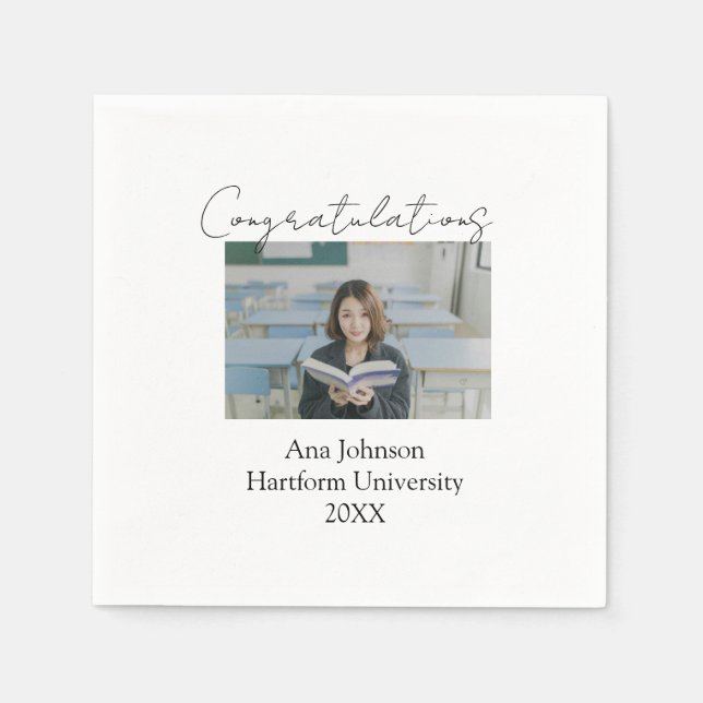 Congratulations photo graduate name university yea pappersservett (Framsidan)