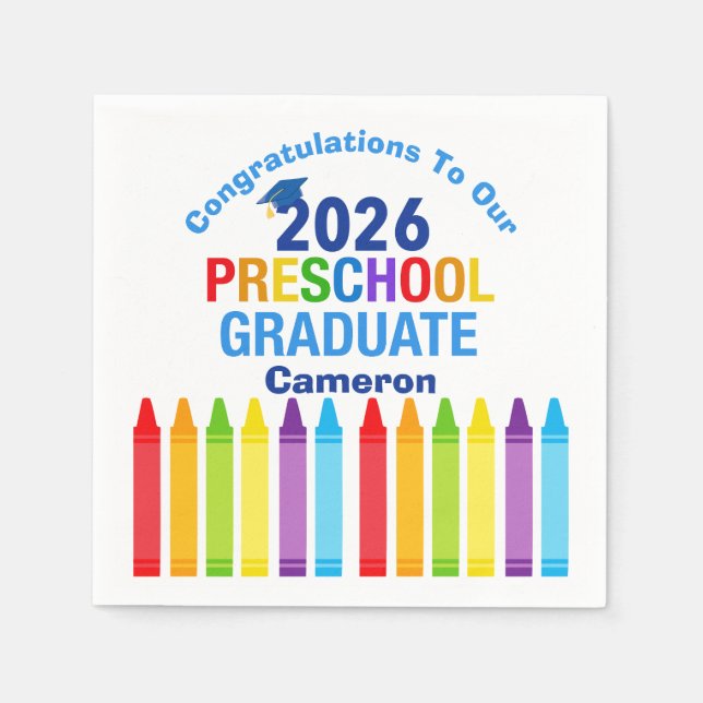 Congratulations Preschool Graduate Custom Party Pappersservett (Framsidan)