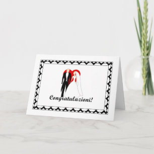 Congratulazioni - Congratualtions italienare Kort