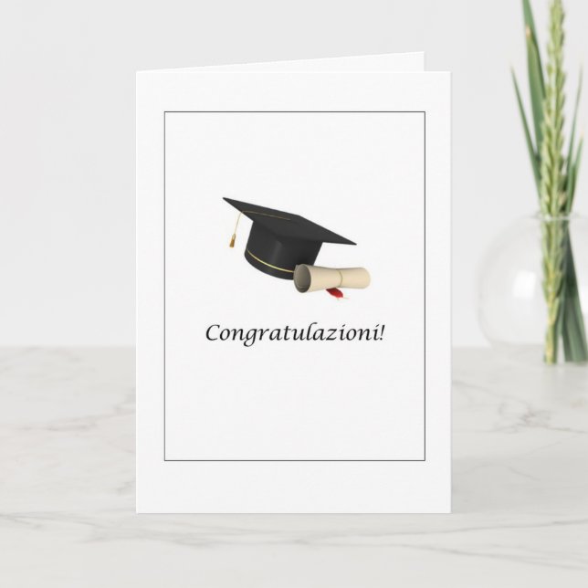 Congratulazioni! - Studentenbil i italienare Kort (Framsida)