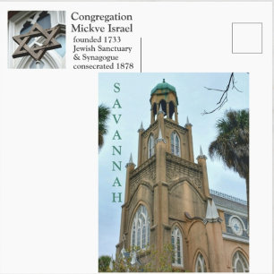 Congregation Mickve Israel Savannah Georgia Vykort