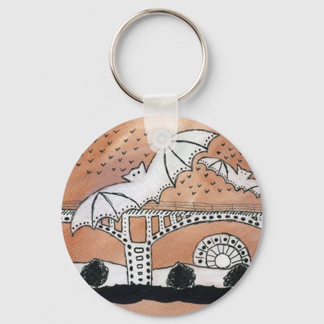 Congress Avenue Fladdermöss Nyckelring (Framsida)