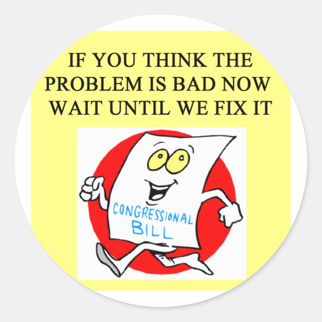 Congress politik regering suckar runt klistermärke (Framsida)