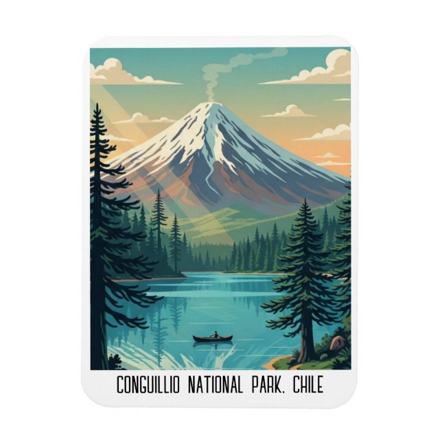 Conguillío nationalpark Chile Resa Magnet (Vertikal)