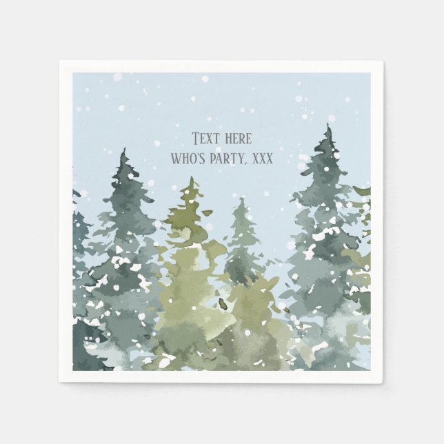 Conifer, Gräs Träd, Evergreen Pappersservett (Framsidan)