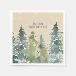 Conifer, Gräs Träd, Evergreen Pappersservett