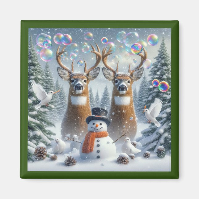 Conifer Snöstorm Magnet (Framsidan)