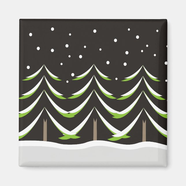 Conifers in Winter Magnet (Framsidan)