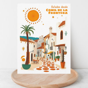Conil de la Frontera Spain white town Postcard Vykort