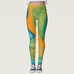 Conil. En färgstark Abstrakt-blandning Leggings
