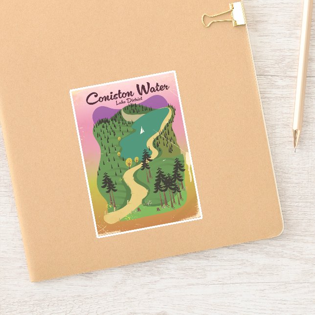 Coniston Vatten Sjö Klistermärken (Anteckningsbok)