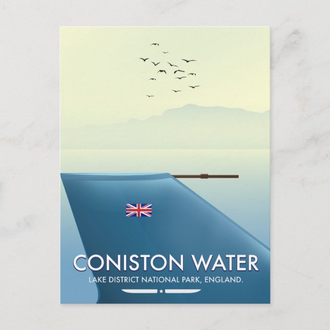 Coniston Water, Lake District, England Vykort (Framsida)