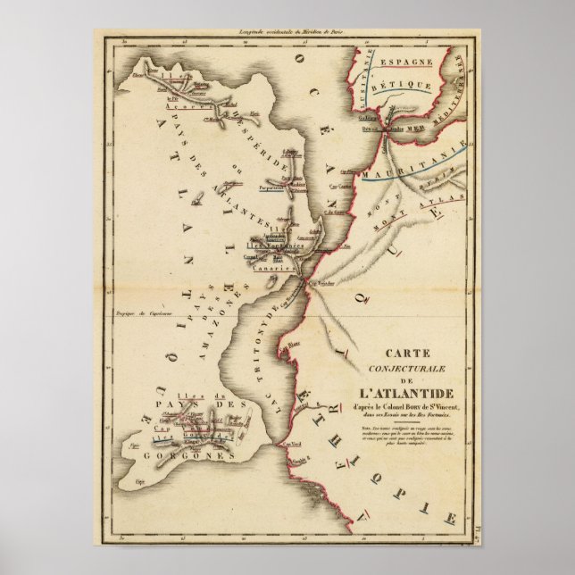Conjecturale de l'Atlantide Poster (Framsidan)