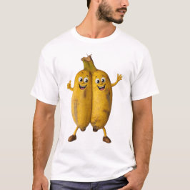 Conjoined Bananas Comedy Duo T Shirt
