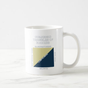 Conjoined trianglar av framgång kaffemugg