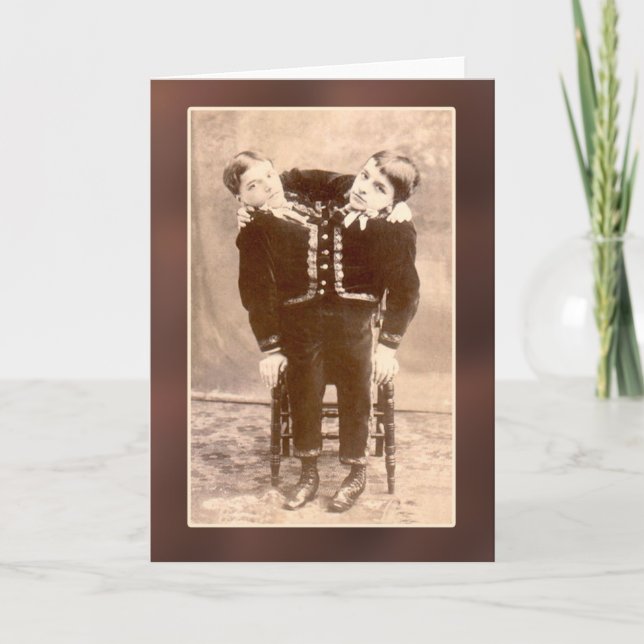 Conjoined twillingarvintagekort och vykort (Framsida)