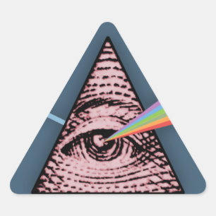 Conjunctivitis Illuminatis Triangelformat Klistermärke