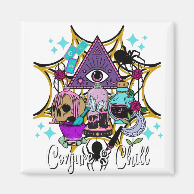 Conjure & Chill Magnet (Framsidan)