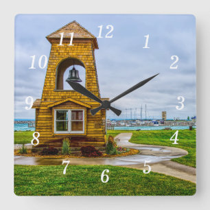 Conkling Heritage Park in Macinaw City Wall Clock Fyrkantig Klocka