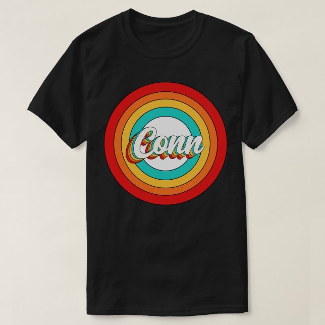 Conn Namn Shirt Vintage Conn Circle T (Design framsida)