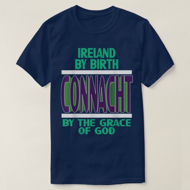 Connacht av Grace of GOD RugbyGalway Mayo Slig T Shirt (Design framsida)