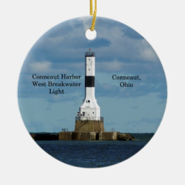 Conneaut Harbor Väster Breakwater Light ornament