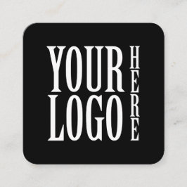 Connect with us Social Media QR Code Black Square Fyrkantigt Visitkort