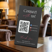 Connect With Us Social Media QR Code Business 
