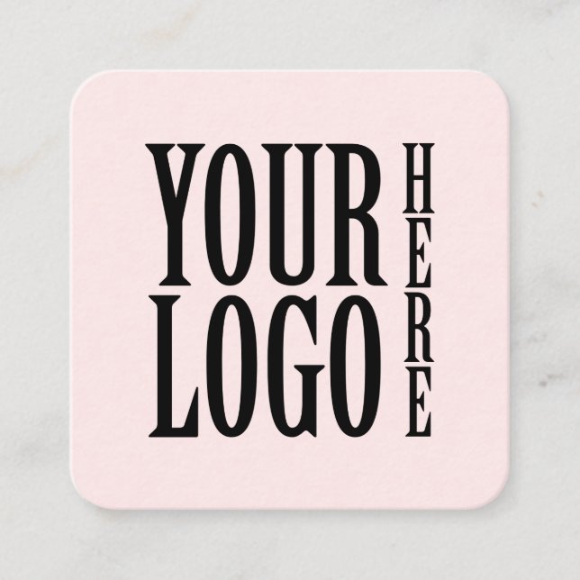 Connect with us Social Media QR Code Pink Square Fyrkantigt Visitkort (Framsida)