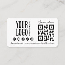 Connect with us Social Media QR Code whit Business