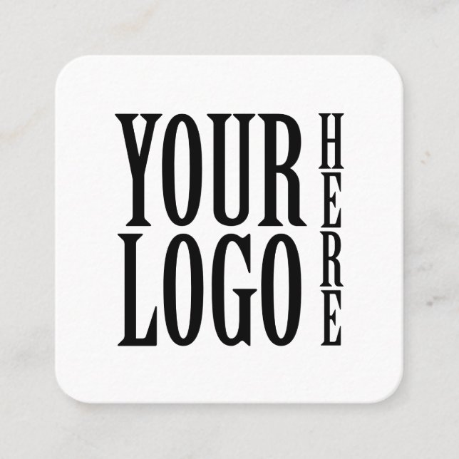 Connect with us Social Media QR Code White Square Fyrkantigt Visitkort (Framsida)