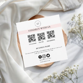Connect With Us Social Media Sign | Business Kort