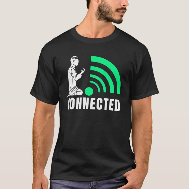 Connected Islamic Muslim Ramadan Kareem First Sala T Shirt (Framsida)