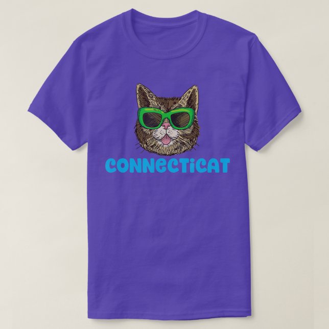Connecticat Connecticut Funny State Cat Pun T Shirt (Design framsida)
