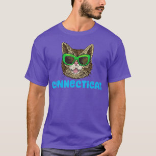Connecticat Connecticut Funny State Cat Pun T Shirt