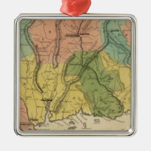 Connecticut 2 julgransprydnad metall