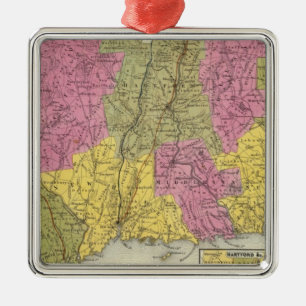Connecticut 4 julgransprydnad metall