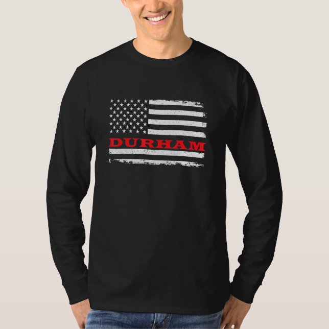 Connecticut American Flagga Durham Usa Patriotic S T Shirt (Framsida)