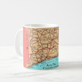  Connecticut Auto Map Mug Kaffemugg
