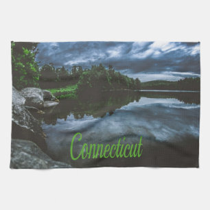 Connecticut Beutiful Sjö Träd Kökshandduk