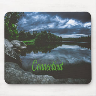 Connecticut Beutiful Sjö Träd Musmatta