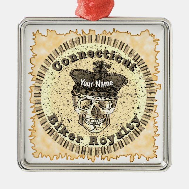 Connecticut Biker  Julgransprydnad Metall (Framsidan)
