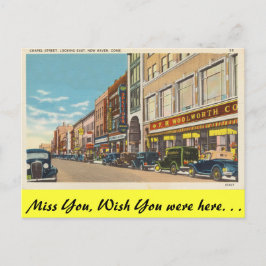 Connecticut, Chapel Street, New Haven Vykort