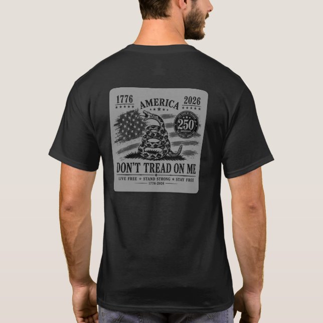 Connecticut Chapter - 250 Don't Tread On Me 2s T Shirt (Baksida)